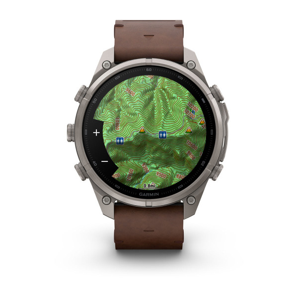 Garmin Fenix 9 Pro inReach Titanium с Walnut кожена каишка 010-04336-41