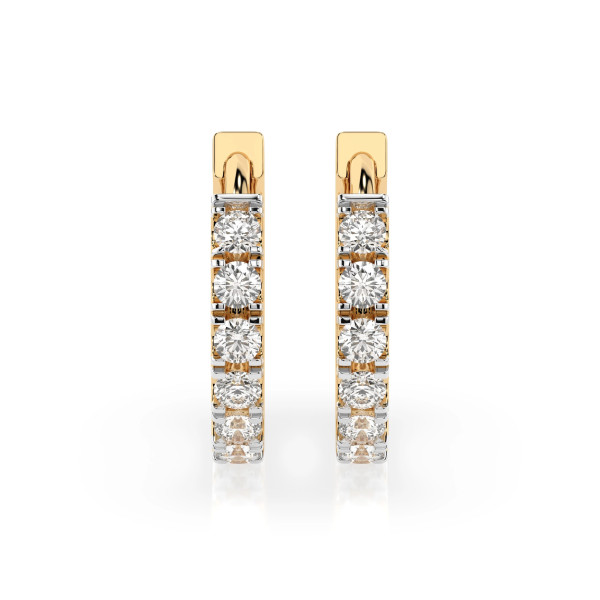Cara обеци с диаманти 0.42 ct – ЗЛАТНО БИЖУ 14К K102-10109Y(2.0)/14K