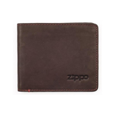 Мъжки портфейл Zippo, естествена кожа, кафяв