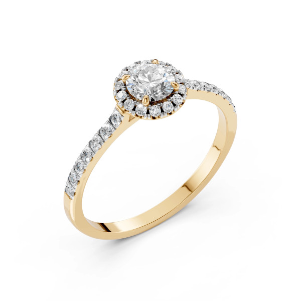 Cara пръстен с диаманти 0.50+0.29 ct GIA сертификат – ЗЛАТНО БИЖУ 14К K101-10095Y(5.1)/14K