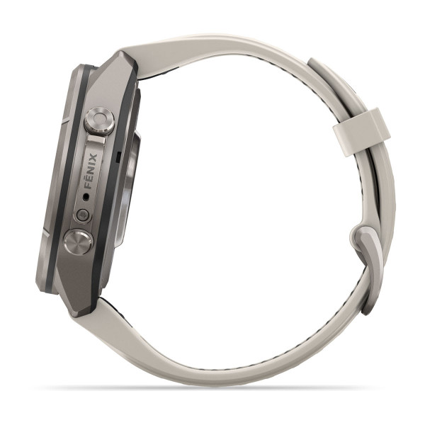 Garmin Fenix 9 Pro inReach Titanium с Fog Grey/Dark Sandstone силиконова каишка 010-04335-81