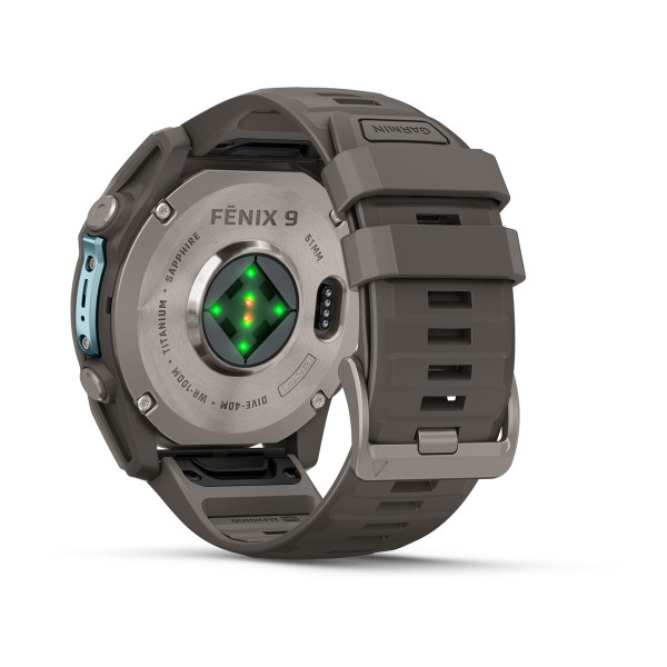 Garmin Fenix 9 Titanium с Pebble Grey силиконова каишка 010-04763-01