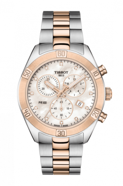 TISSOT PR 100 SPORT CHIC CHRONOGRAPH 38ММ LADIES WATCH T101.917.22.116.00