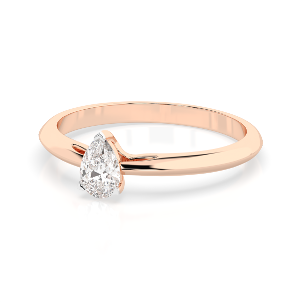 CARA Златен пръстен с диамант 0.30 ct GIA сертификат K101-10190R PAR