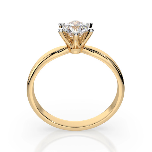 Cara пръстен с диамант 0.50 ct GIA сертификат – ЗЛАТНО БИЖУ 14К K101-10040Y(5.1)/14K