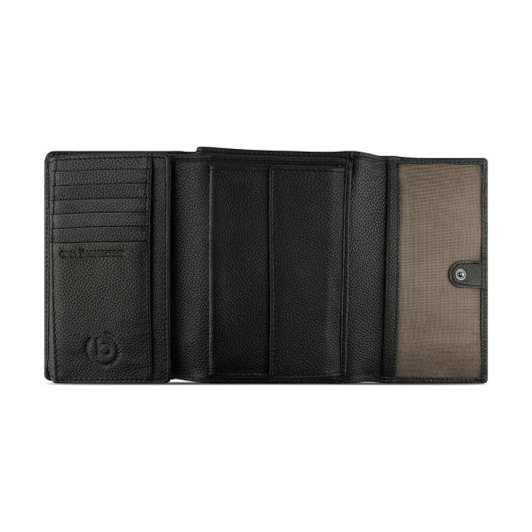 Дамски кожен портфейл Bugatti Bella Ladies Flip Wallet, RFID защита, черен