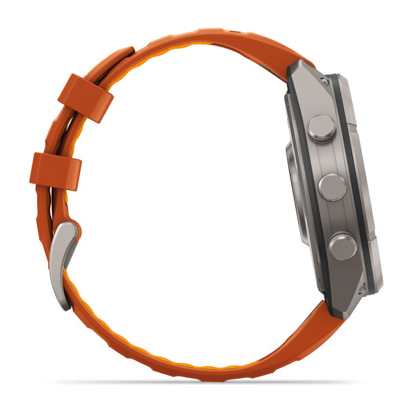 Garmin Fenix 9 Pro inReach Titanium с Autumn Orange/Spark Orange силиконова каишка 010-04336-01