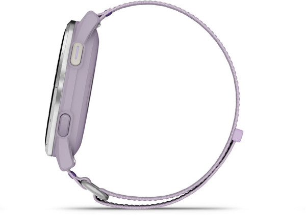 ЧАСОВНИК GARMIN APPROACH® J1 47 ММ GPS СМАРТ ЧАСОВНИК С SILVER АЛУМИНИЕВ БЕЗЕЛ И LILAC COMFORTFIT КАИШКА 010-03898-10