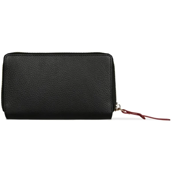 Дамски портфейл Bugatti - Viola L, RFID защита, черен/червен