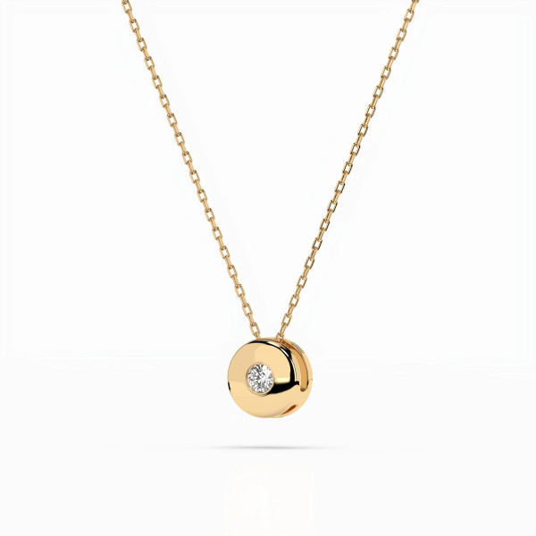 Cara колие с диамант 0.04 ct – ЗЛАТНО БИЖУ 14К K104-10015Y(2.2)/14K