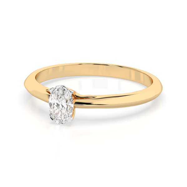 CARA Златен пръстен с диамант 0.40 ct GIA сертификат K101-10190Y OV