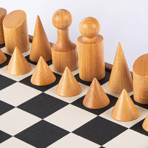 LUXURY CHESS MANOPOULOS - BAUHAUS STYLE BLACK & WHITE, 40X40 CM