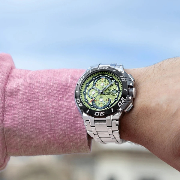 festina chrono bike f20754/3 спортен часовник метална верижка classicwatches.bg