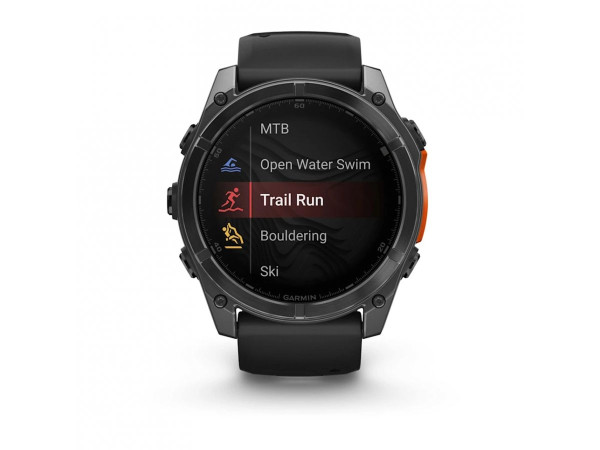 GARMIN FENIX 8 51MM AMOLED SLATE GRAY С BLACK СИЛИКОНОВА КАИШКА 010-02905-00