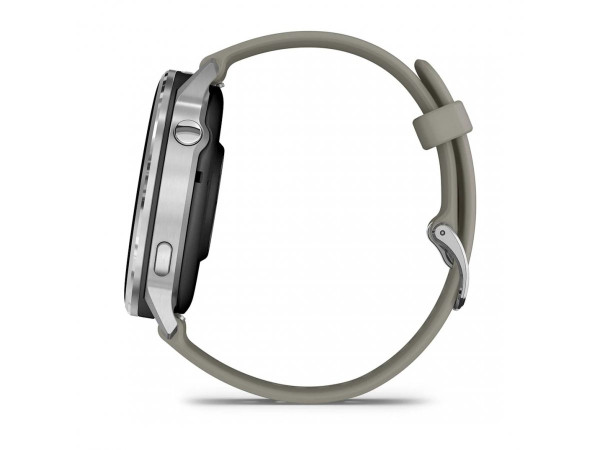 ЧАСОВНИК GARMIN VENU 4 45ММ SILVER С SILVER GRAY СИЛИКОНОВА КАИШКА 010-03014-01