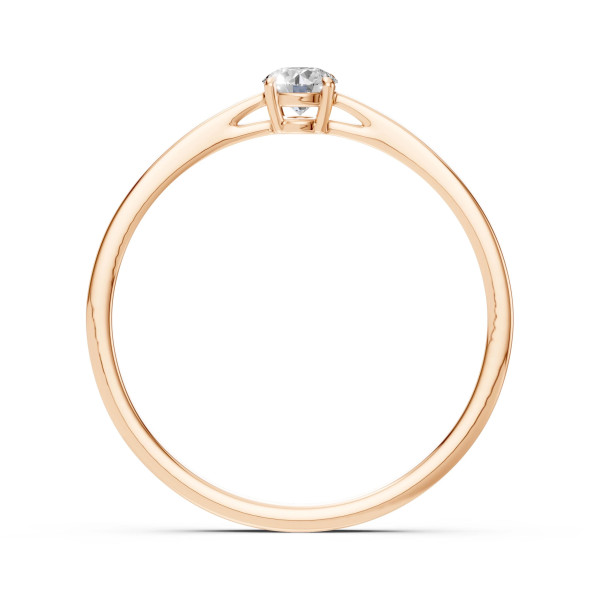 Cara пръстен с диамант 0.20 ct – ЗЛАТНО БИЖУ 14К K101-10012/1R(3.7)/14K