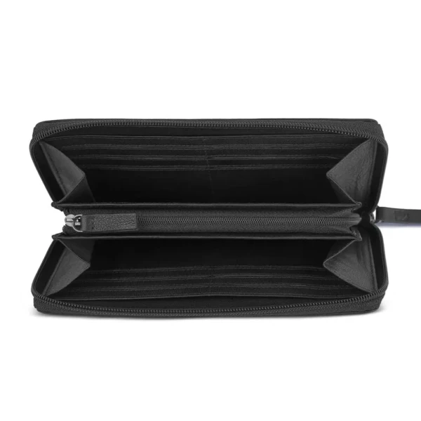 Дамски портфейл Bugatti - Black Magic, с цип, черен