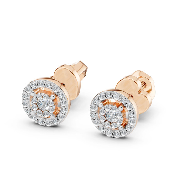 Cara обеци с диаманти 0.06+0.22 ct – ЗЛАТНО БИЖУ 14К K102-10018R(2.0)/14K