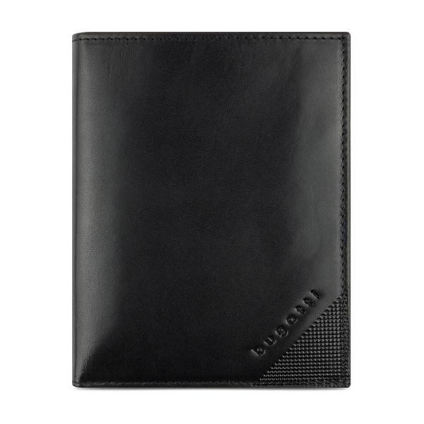 Мъжки портфейл Bugatti - Nobile Vertical With Flap, черен