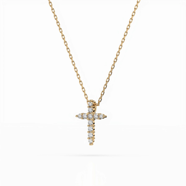 Cara колие с диаманти 0.07+0.02 ct – ЗЛАТНО БИЖУ 14К K104-10020Y/14K
