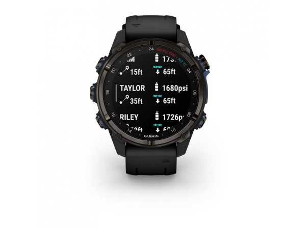 GARMIN DESCENT MK3I 43ММ CARBON GREY DLC ТИТАН С ЧЕРНА СИЛИКОНОВА КАИШКА 010-02753-11