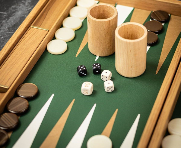 BACKGAMMON FOR GAME MANOPOULOS - CROCODILE TOTE LEATHERETTE, GREEN, 60 X 48 CM, ECO LEATHER