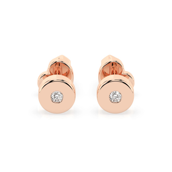 Cara обеци с диаманти 0.04 ct – ЗЛАТНО БИЖУ 14К K102-10050R/14K
