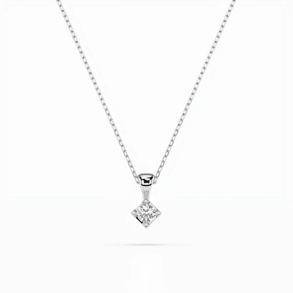 Cara колие с диамант 0.08 ct – ЗЛАТНО БИЖУ 14К K104-10014W(2.7)/14K