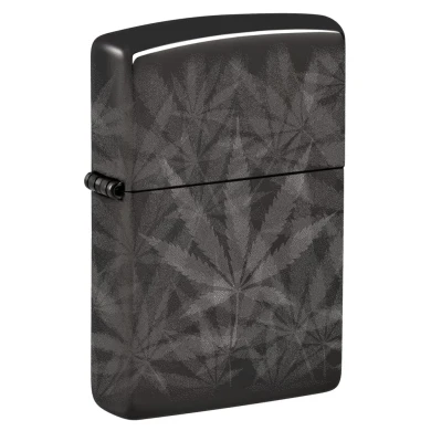 Запалка Zippo - Cannabis Design High Polish Black