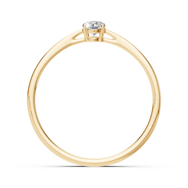Cara пръстен с диамант 0.15 ct – ЗЛАТНО БИЖУ 14К K101-10012/1Y(3.4)/14K