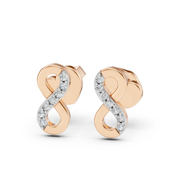 Cara обеци с диаманти 0.09 ct – ЗЛАТНО БИЖУ 14К K102-10092R/14K