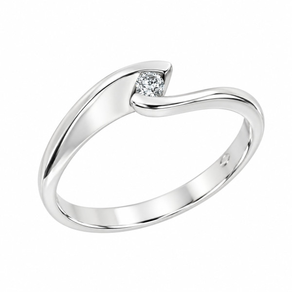 Cara Diamanti gold ring with diamond AA0441W/0.05ctsSI/H