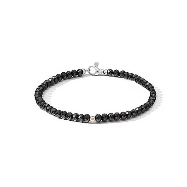 COMETE BRACELET SILVER, BLACK FACETED SPINELS UBR1175