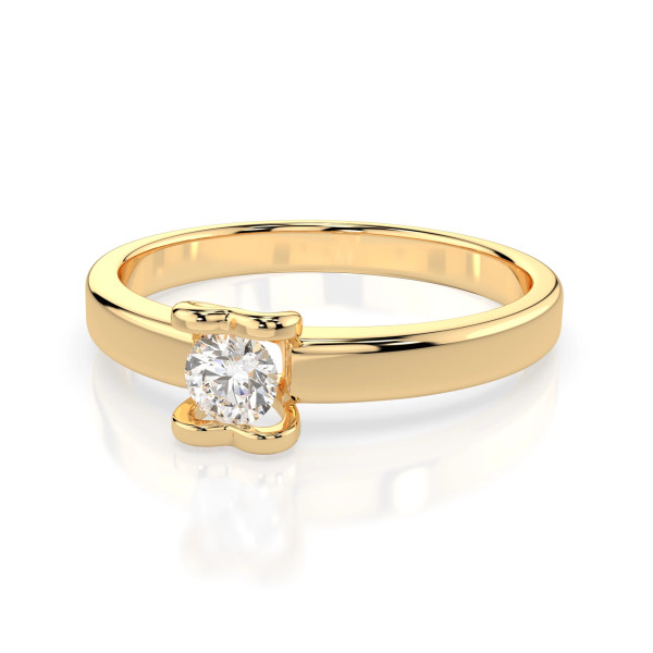 Cara пръстен с диамант 0.15 ct – ЗЛАТНО БИЖУ 14К K101-10013Y(3.4)/14K