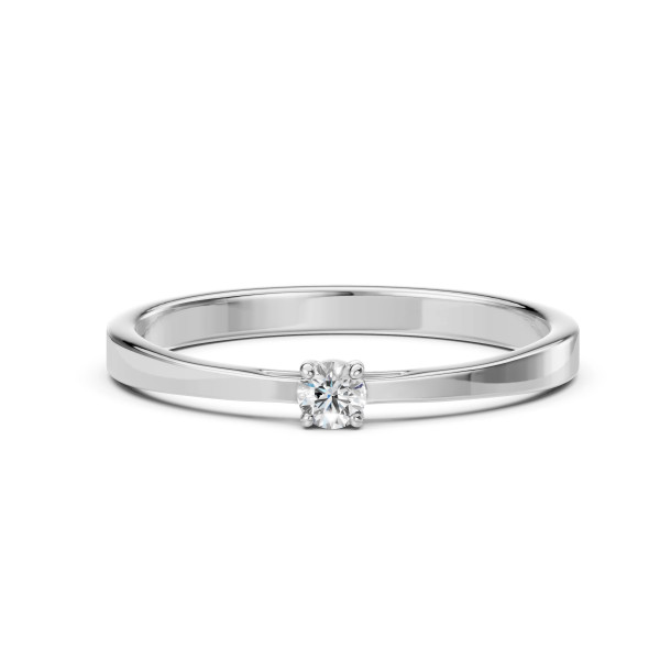 Cara пръстен с диамант 0.10 ct – ЗЛАТНО БИЖУ 14К K101-10012/1W(3.0)/14K