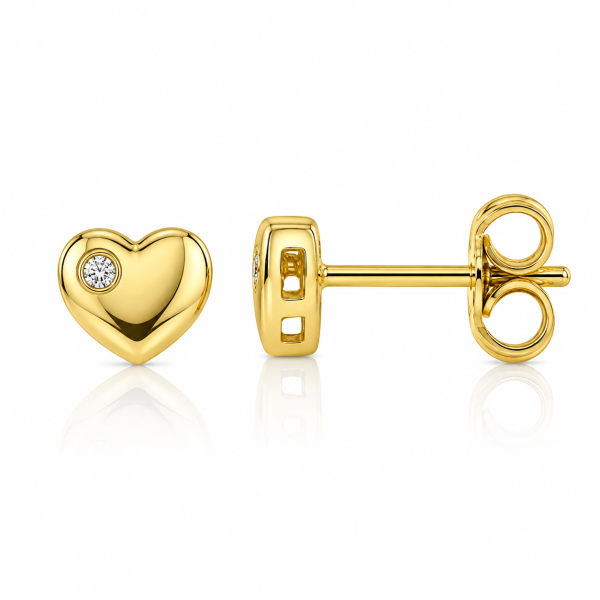 Cara Diamanti gold earrings with diamonds BB0462Y/0.01ctsSI/H