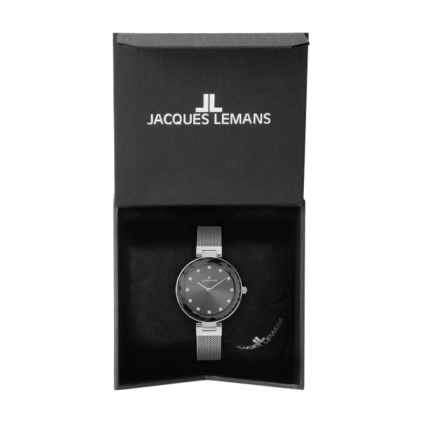 jacques lemans 1 2139a сив циферблат с кристали swarovski classicwatches.bg