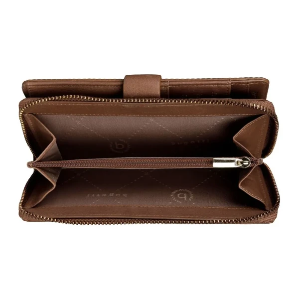 Дамски портфейл Bugatti - Noemi Long, RFID защита, кафяв
