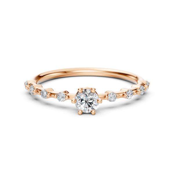CARA Златен пръстен с диаманти 0.30+0,16 ct GIA сертификат K101-10144R