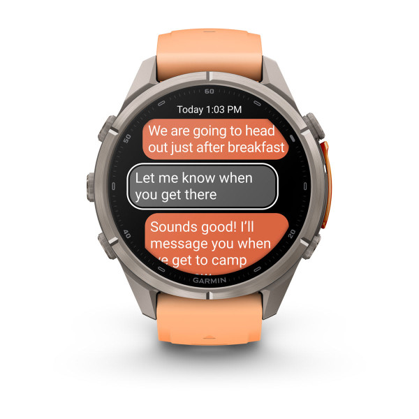 Garmin Fenix 9 Pro inReach Titanium със Shell Pink/Autumn Orange силиконова каишка 010-04335-01