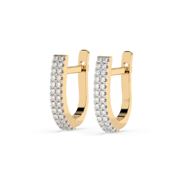 Cara обеци с диаманти 0.22 ct – ЗЛАТНО БИЖУ 14К K102-10300Y/14K
