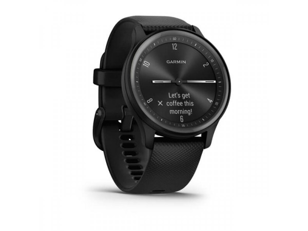 GARMIN VIVOMOVE SPORT BLACK КОРПУС И СИЛИКОНОВА КАИШКА С SLATE АКЦЕНТИ 010-02566-00