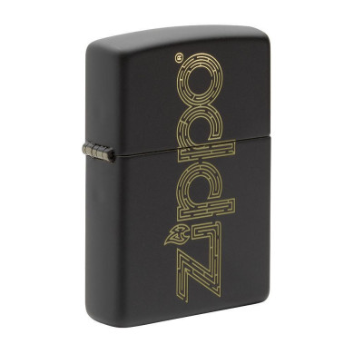 Запалка Zippo 49598 Matte Black Zippo Logo