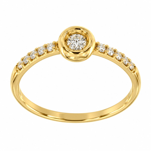 Cara Diamanti златен пръстен с диаманти AA0598W/0.09ctsSI/H