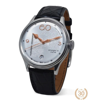 ALEXANDER SHOROKHOFF STRAIGHT & CURVE AUTOMATIC 39.5MM MEN'S WATCH LIMITED EDITION 30PCS AS.V7-SC1