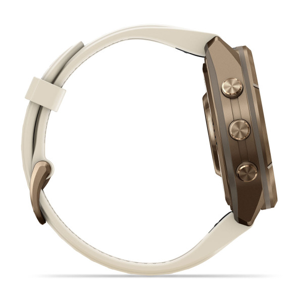 Garmin Fenix 9 Pro inReach Autumn Gold Titanium с Cream/French Grey силиконова каишка 010-04335-21