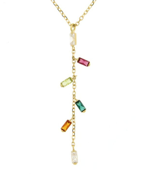 Cara Diamanti gold necklace with zirconia P3255 C1