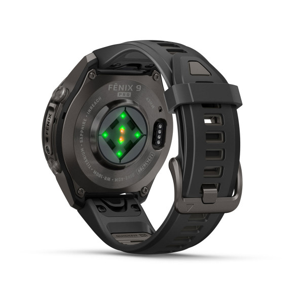Garmin Fenix 9 Pro inReach Carbon Gray DLC Titanium с Black/Pebble Grey силиконова каишка 010-04335-11