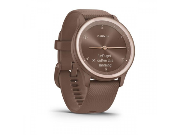 GARMIN VIVOMOVE SPORT COCOA КОРПУС И СИЛИКОНОВА КАИШКА С PEACH GOLD АКЦЕНТИ 010-02566-02