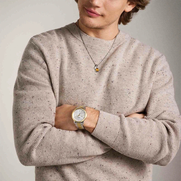 мъжки часовник fossil сребрист циферблат neutra колекция classicwatches.bg